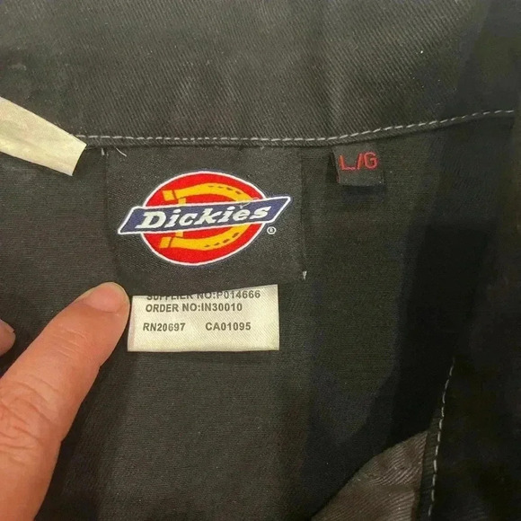 [L] Vtg Dickies Light Canvas Two Tone Workwear Industry Jacket trucker Barn Coat - Picture 14 of 14